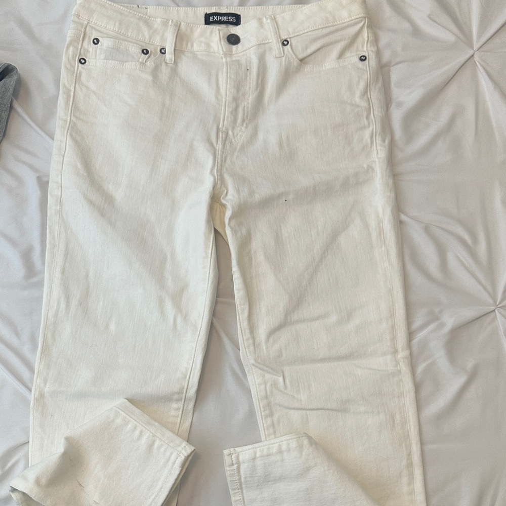 Express Cream Denim Pants